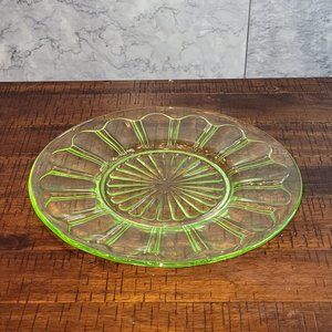 Vintage Hocking Glass Company Green 8 1/4" Plate